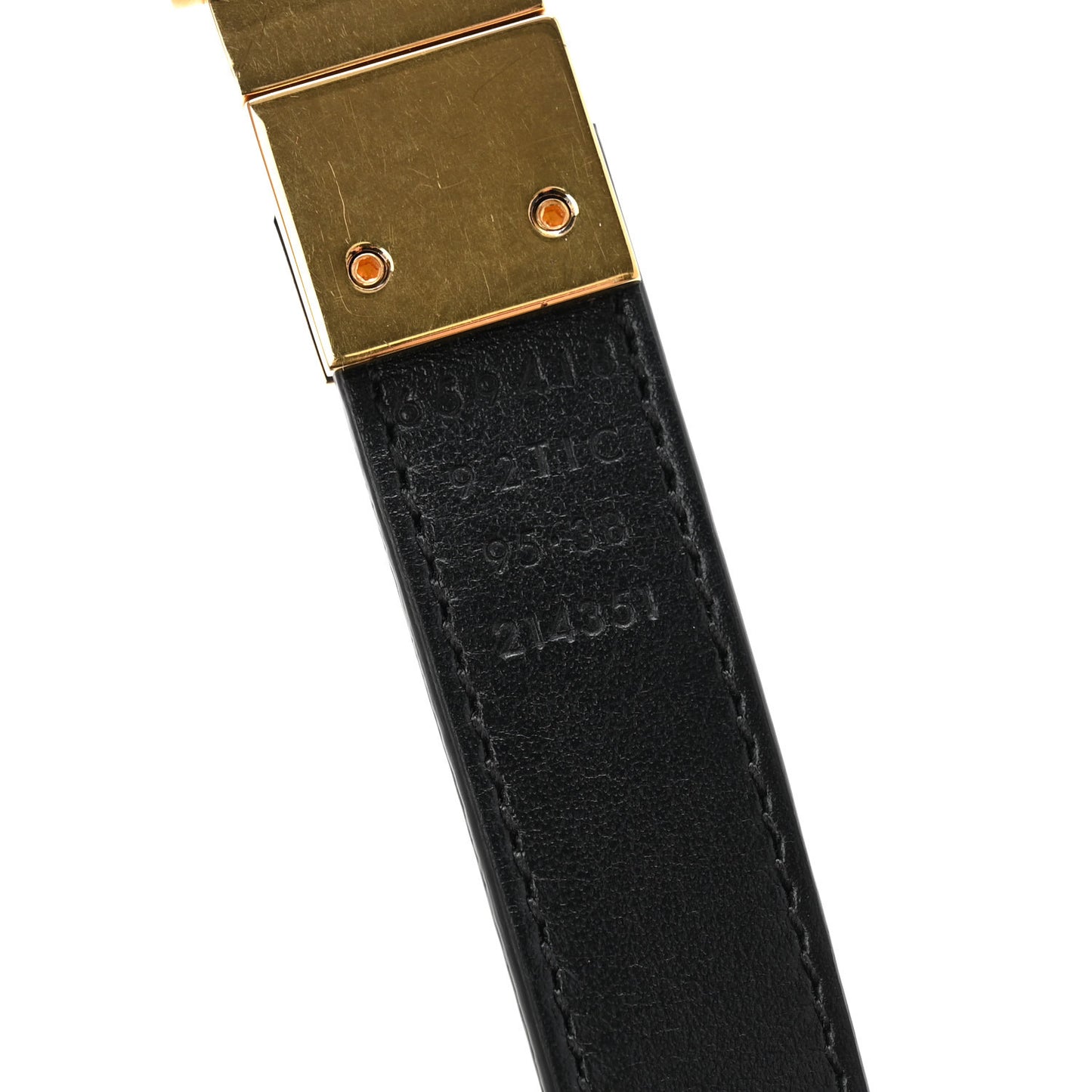 Calfskin GG Supreme Monogram Double G Reversible 20mm Belt 95 38 Beige Ebony Black