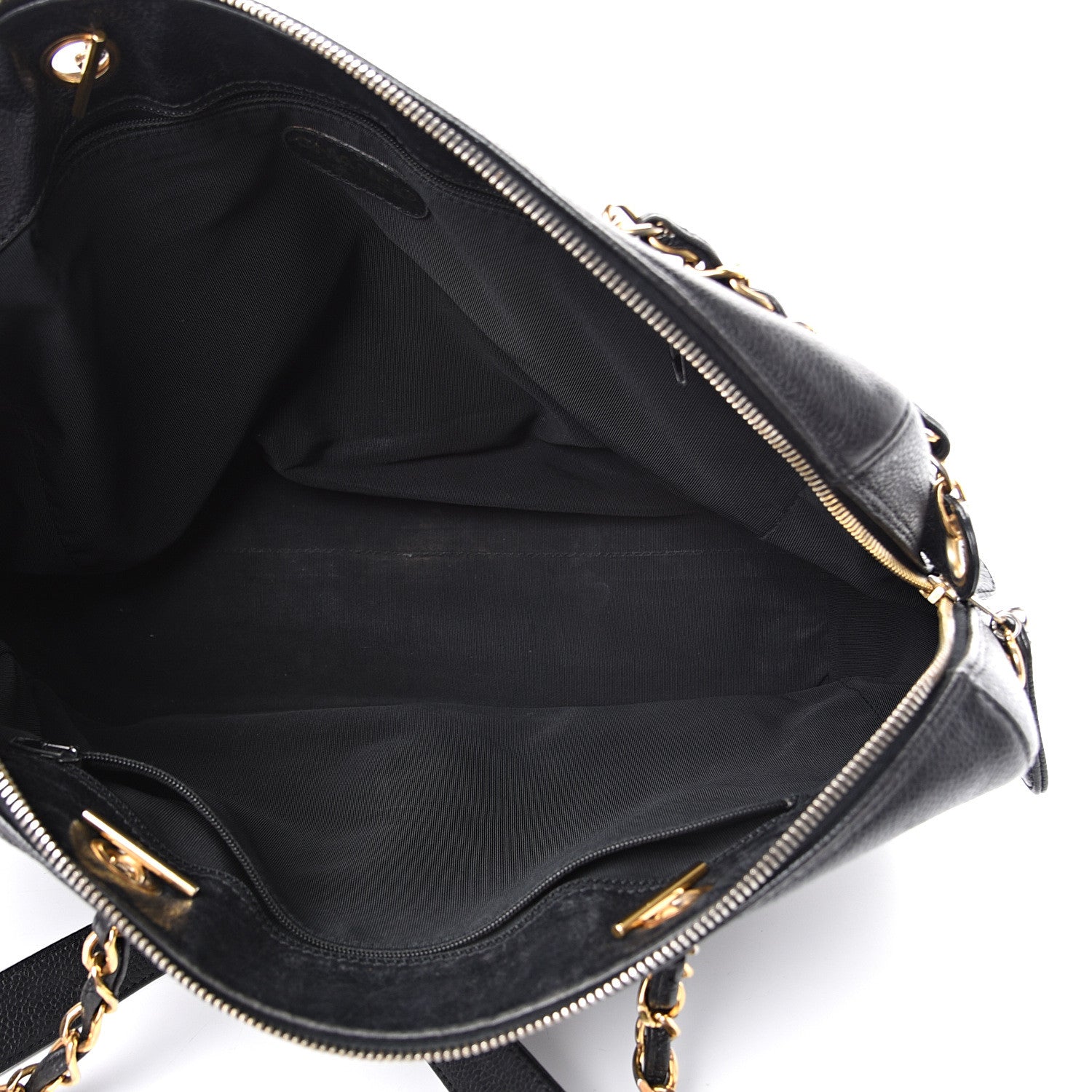 Chanel Caviar Large CC Shoulder Bag Black 4 of 12