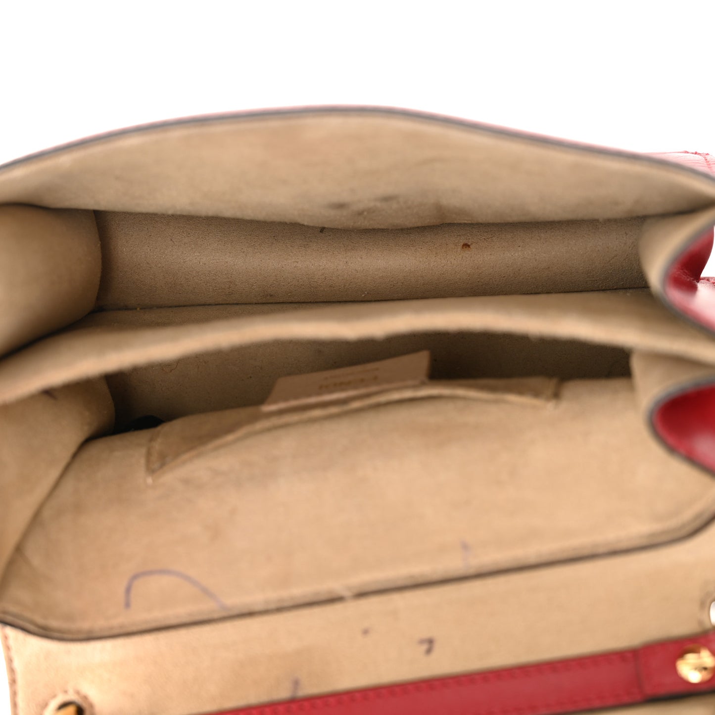 Vitello Liberty FF 1974 Embossed Small Kan I Shoulder Bag Fragola