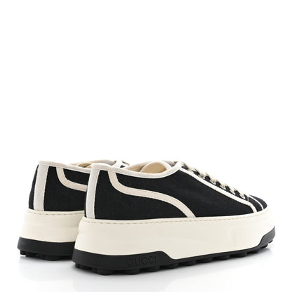 Gucci GG Monogram Mens 1977 Tennis Platform 52mm Sneakers 11 Black Mystic White 4 of 9