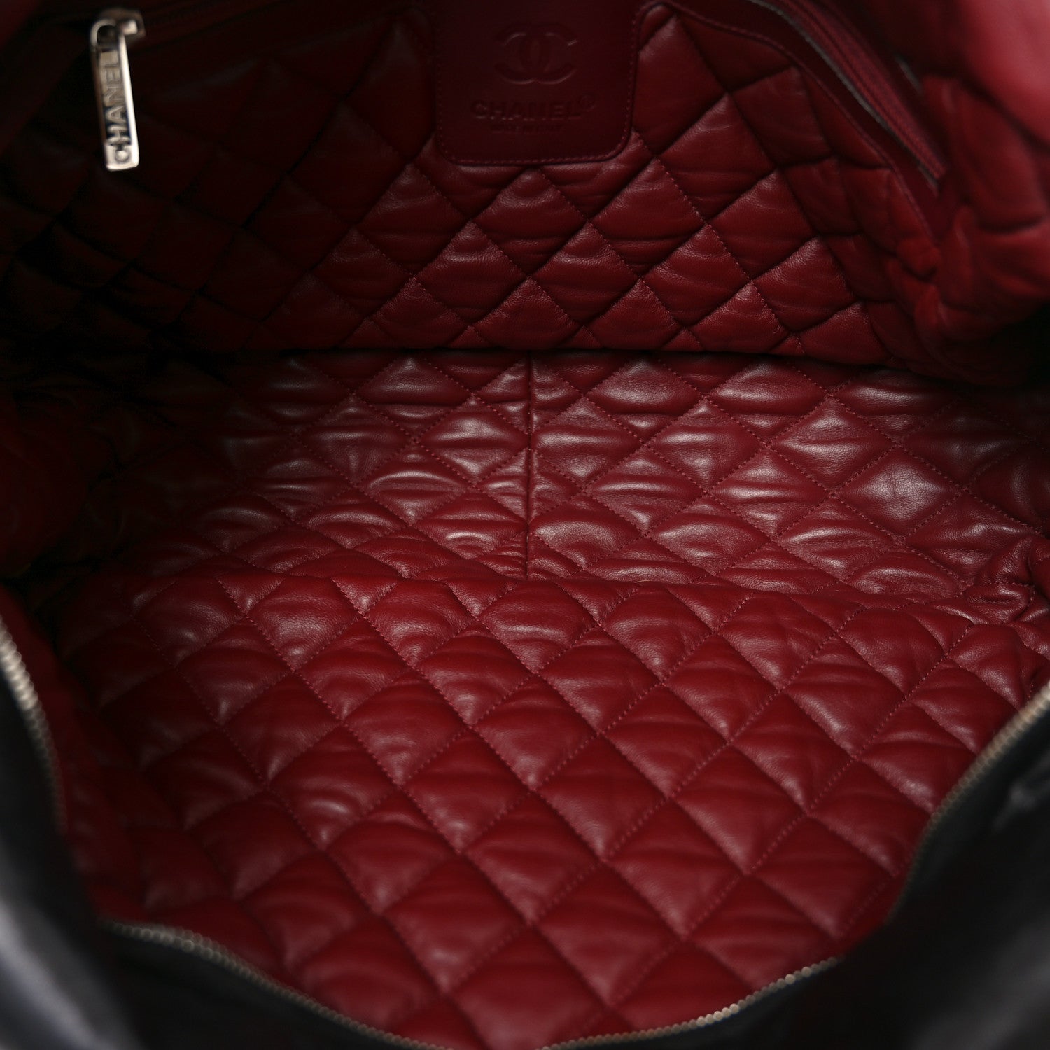 Chanel Lambskin Quilted Extra Large Coco Cocoon Reversible Tote Black 5 of 10
