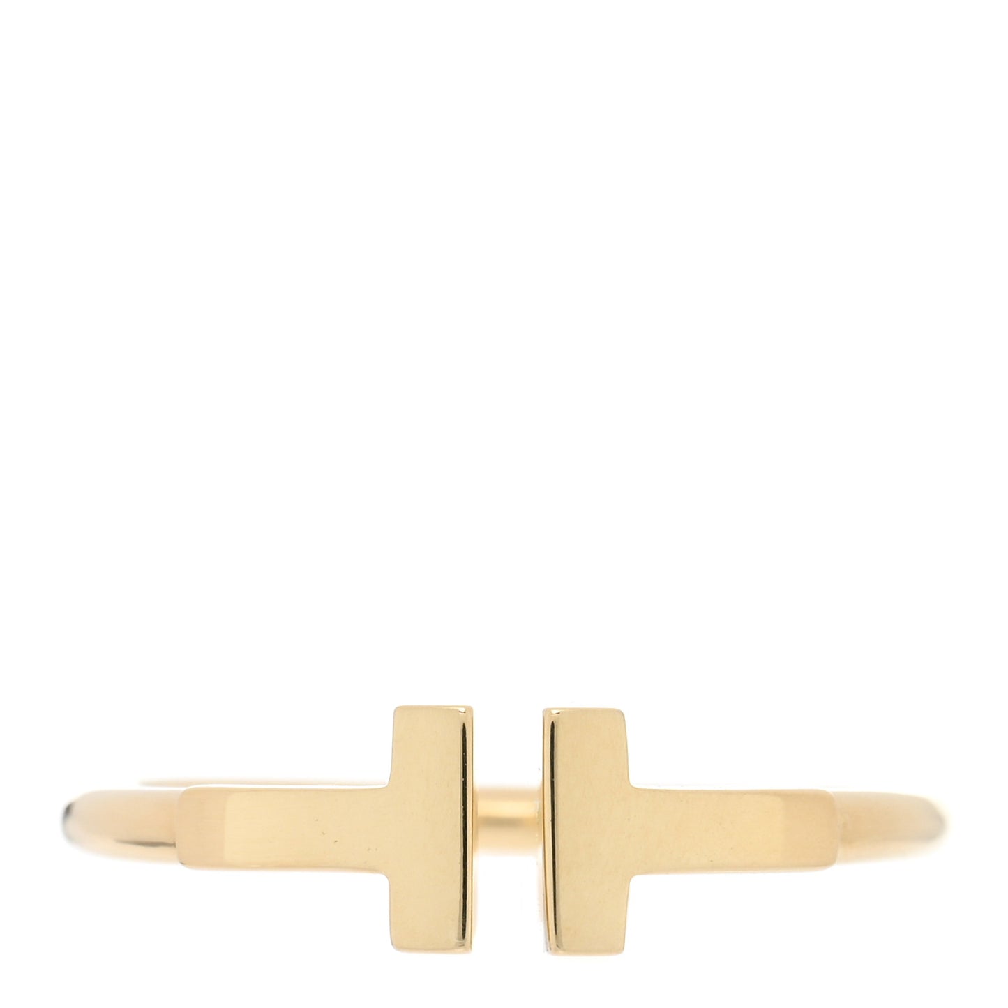 18K Yellow Gold T Square Ring 54 7
