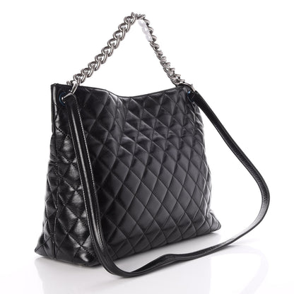 Chanel Aged Calfskin Quilted Mad About Quilting Hobo Black 4 of 9