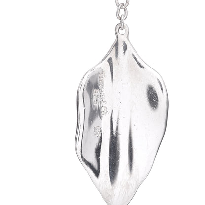 Tiffany Sterling Silver Elsa Peretti Nature Leaf Drop Earrings 4 of 4