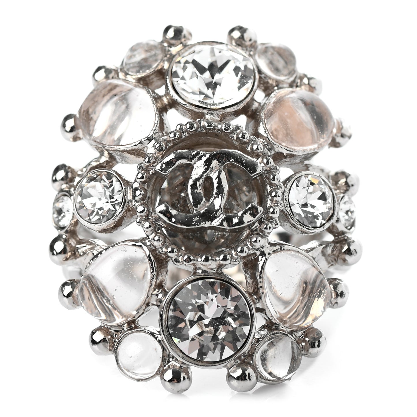Crystal CC Ring 6 Silver