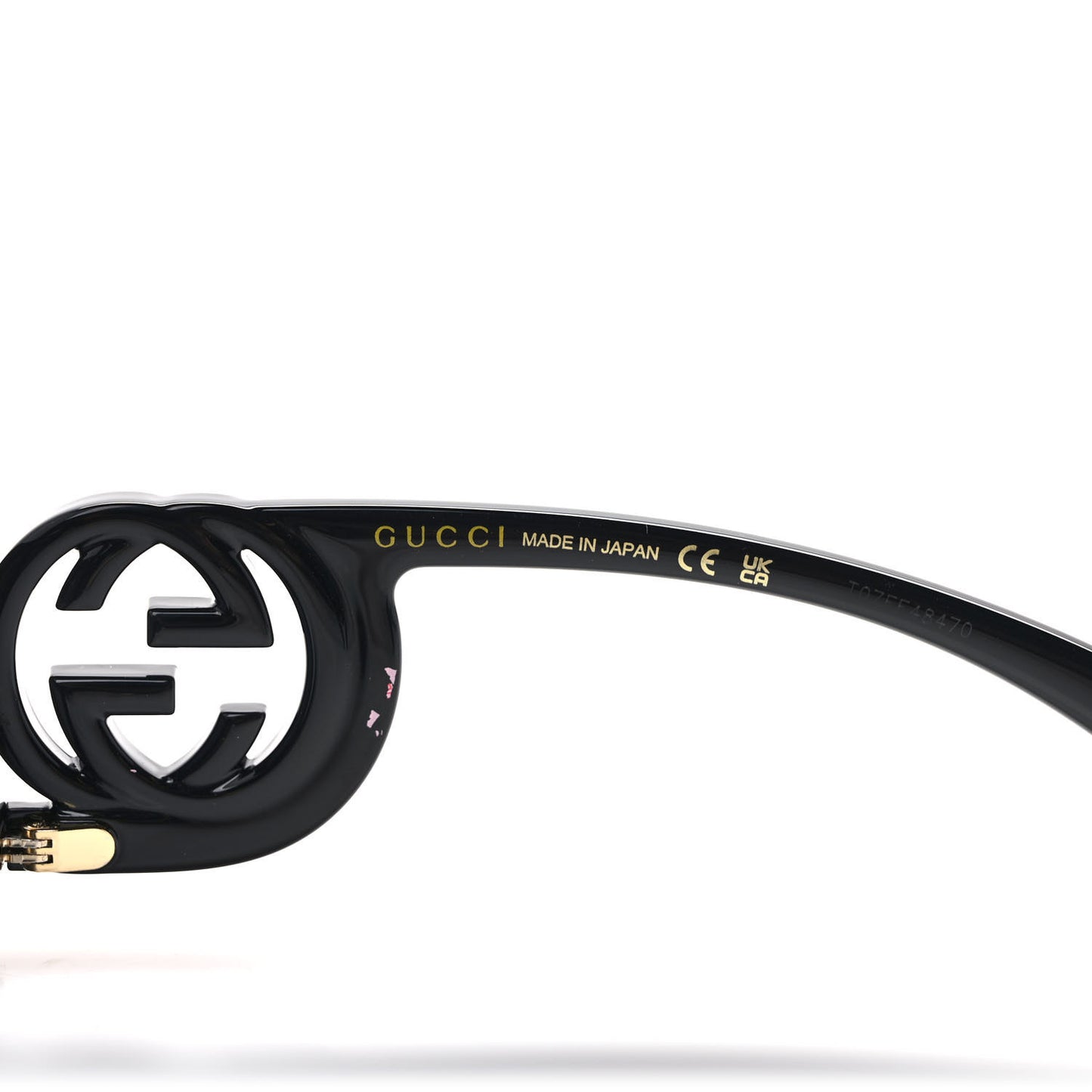 Acetate Chaise Rectangler Frame Sunglasses GG1325S Black