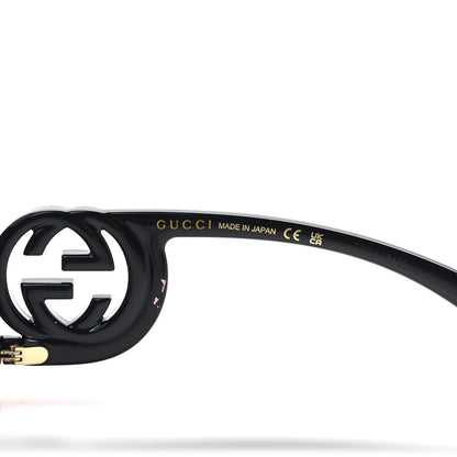 Gucci Acetate Chaise Rectangler Frame Sunglasses GG1325S Black 5 of 8
