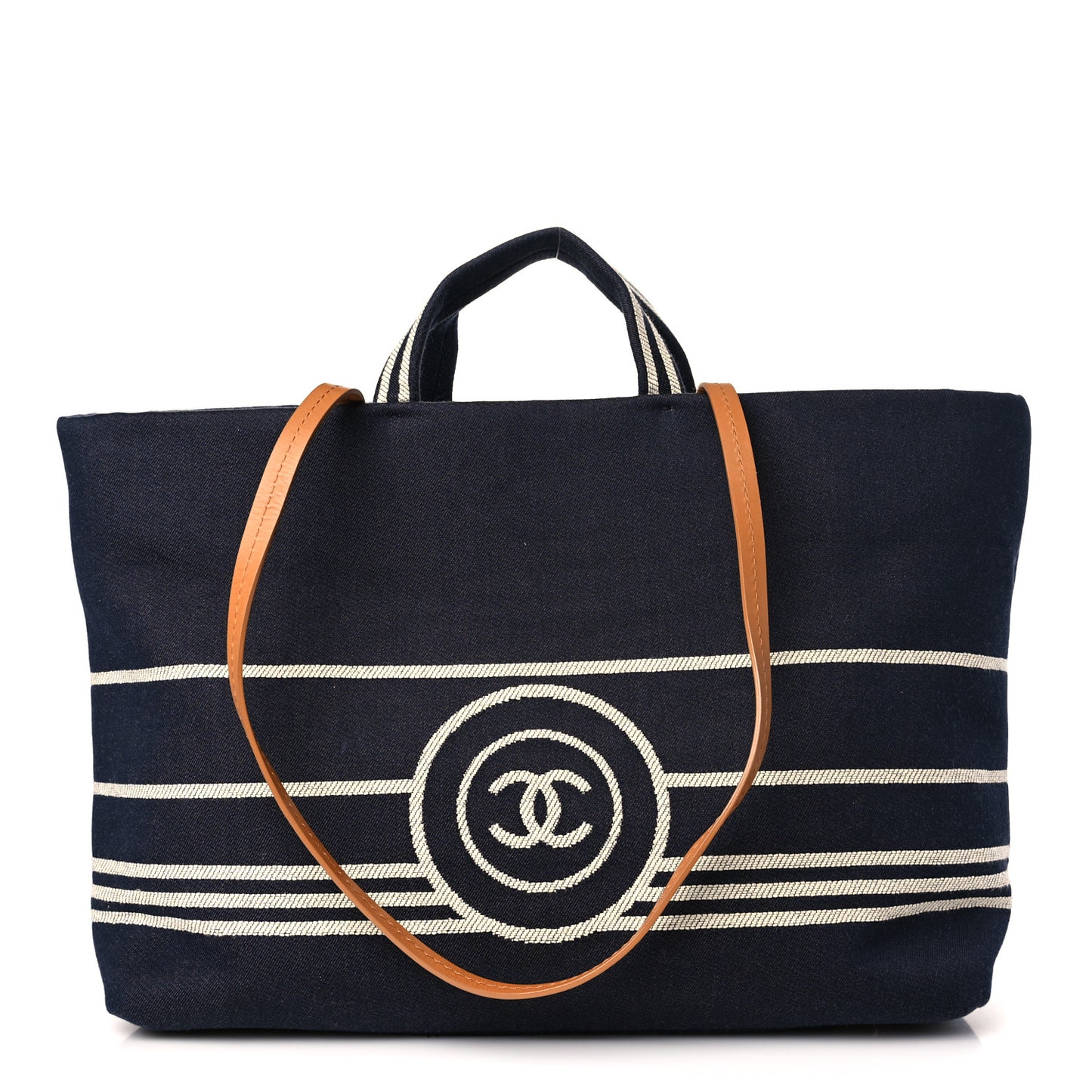 Denim Large Shopping Tote Blue