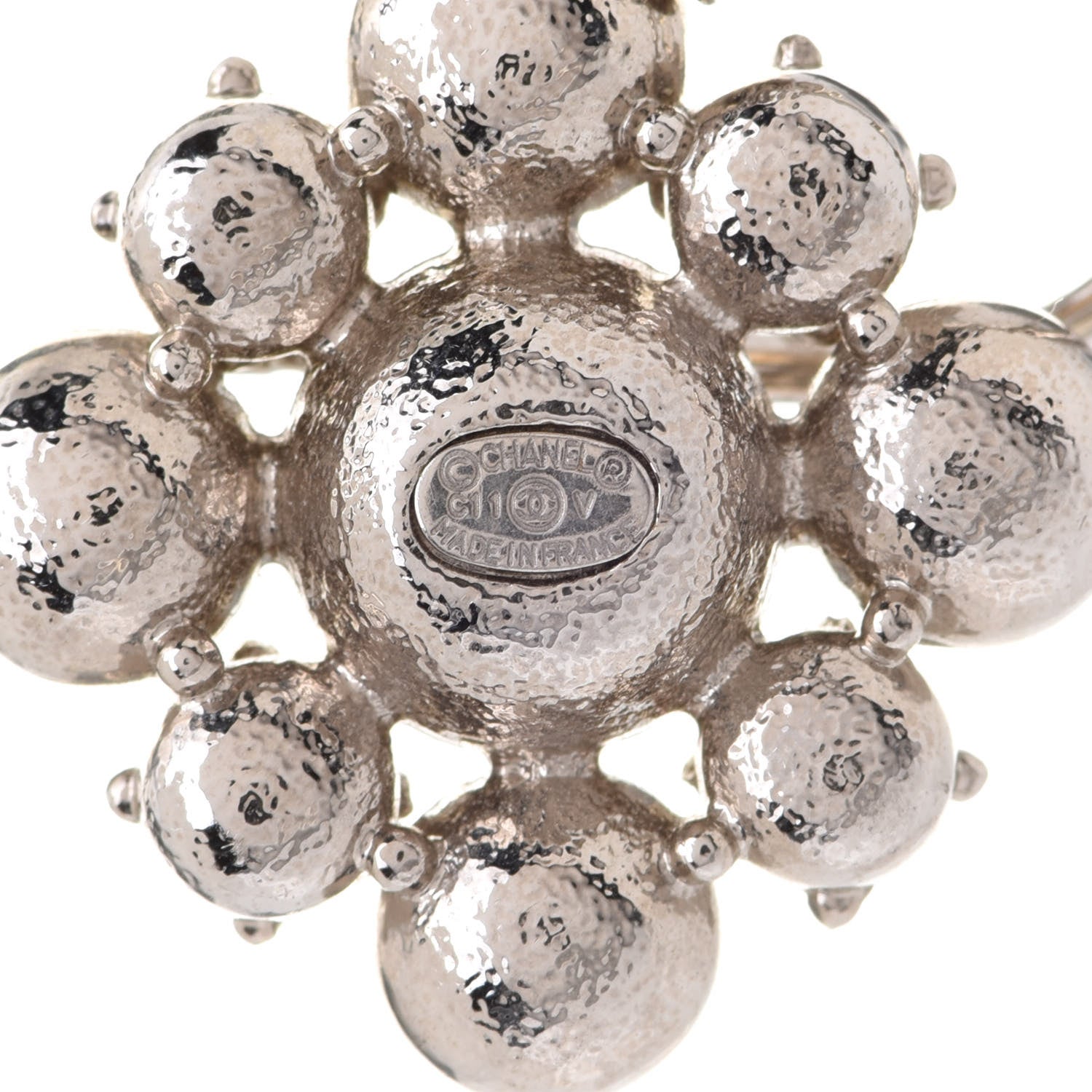 Chanel Crystal CC Dangle Earrings Silver 4 of 5