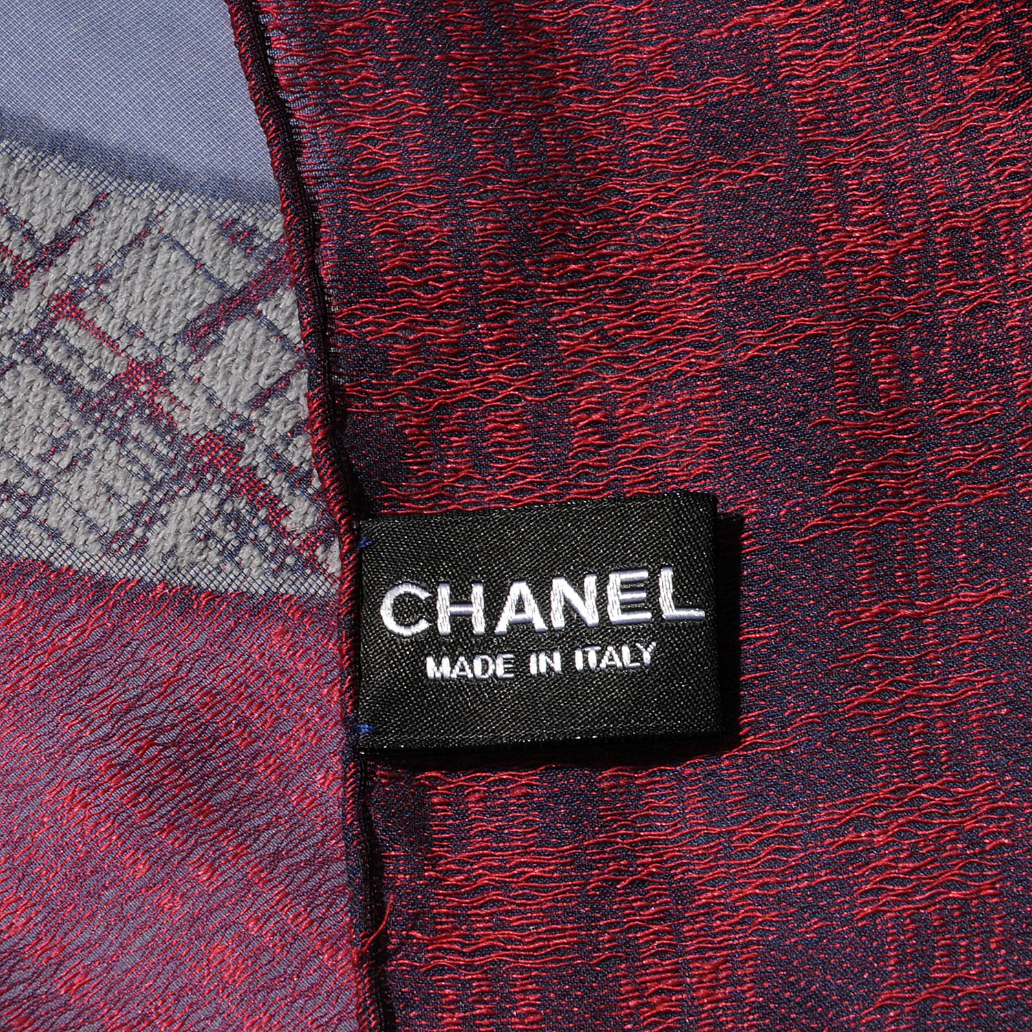 Chanel Silk Wool Tweed CC Scarf 6 of 7