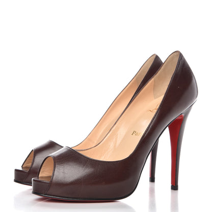 Christian Louboutin Nappa Very Prive 120 Pumps 40 Brown 3 of 10