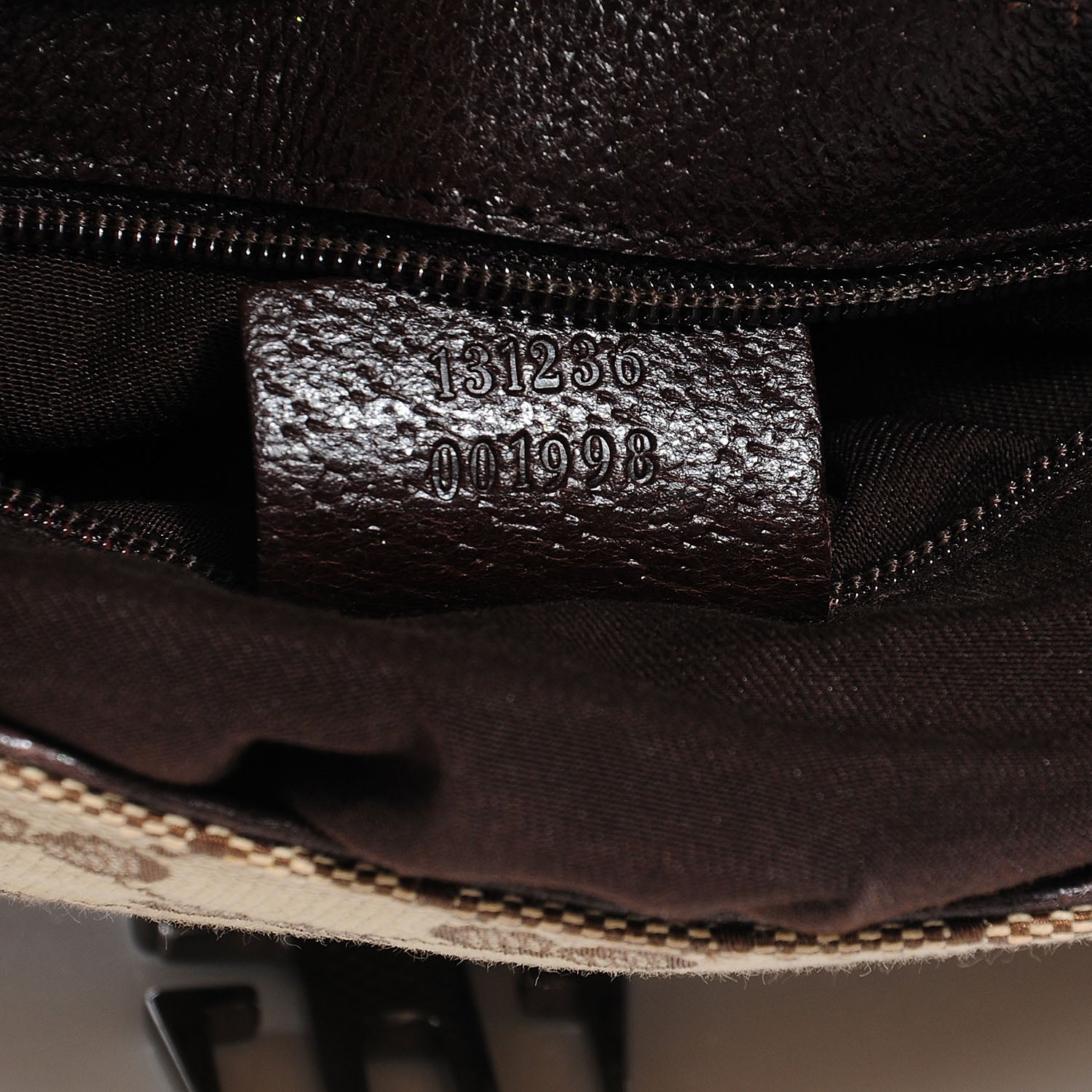 Gucci GG Monogram Buckle Belt Bag Dark Brown 6 of 7