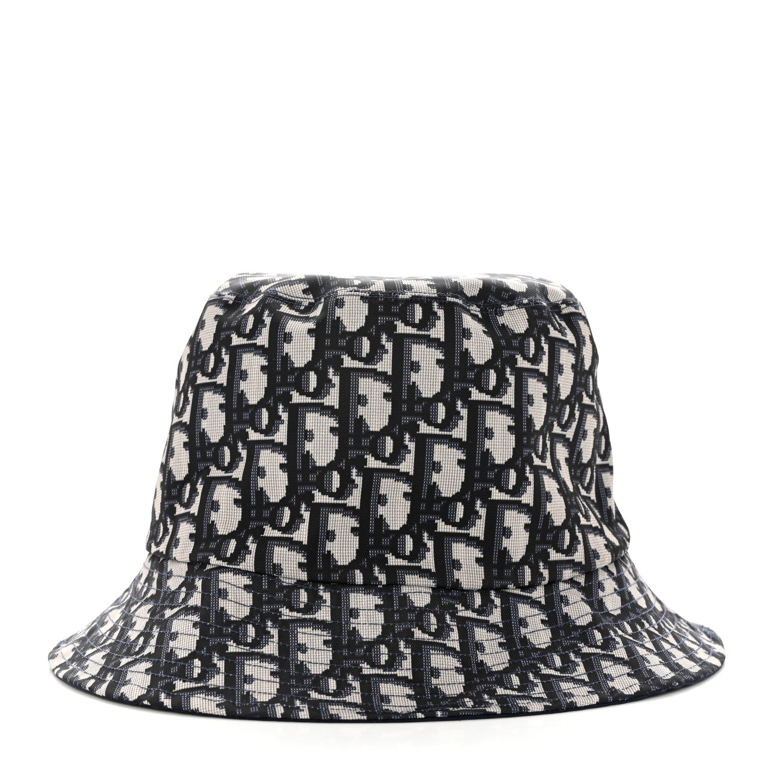 Christian Dior Oblique Reversible Teddy-D Brim Bucket Hat 58 Blue 11 of 15