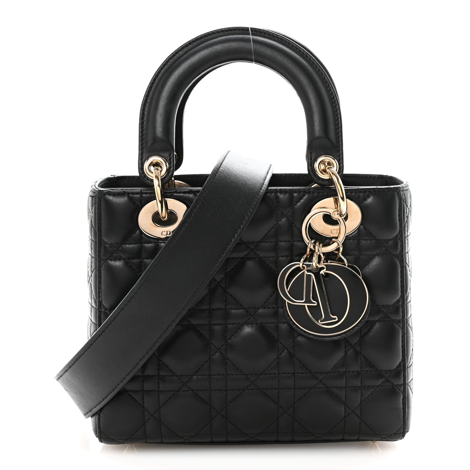 Christian Dior Lambskin Cannage Small My ABCDior Lady Dior Black 1 of 9