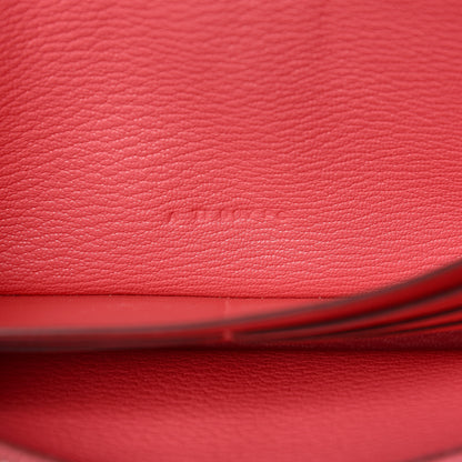 Hermes Chevre Mysore Kelly Longue Wallet Rose Lipstick 7 of 10