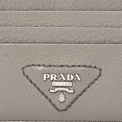 Prada Vitello Daino Card Holder Argilla 8 of 12