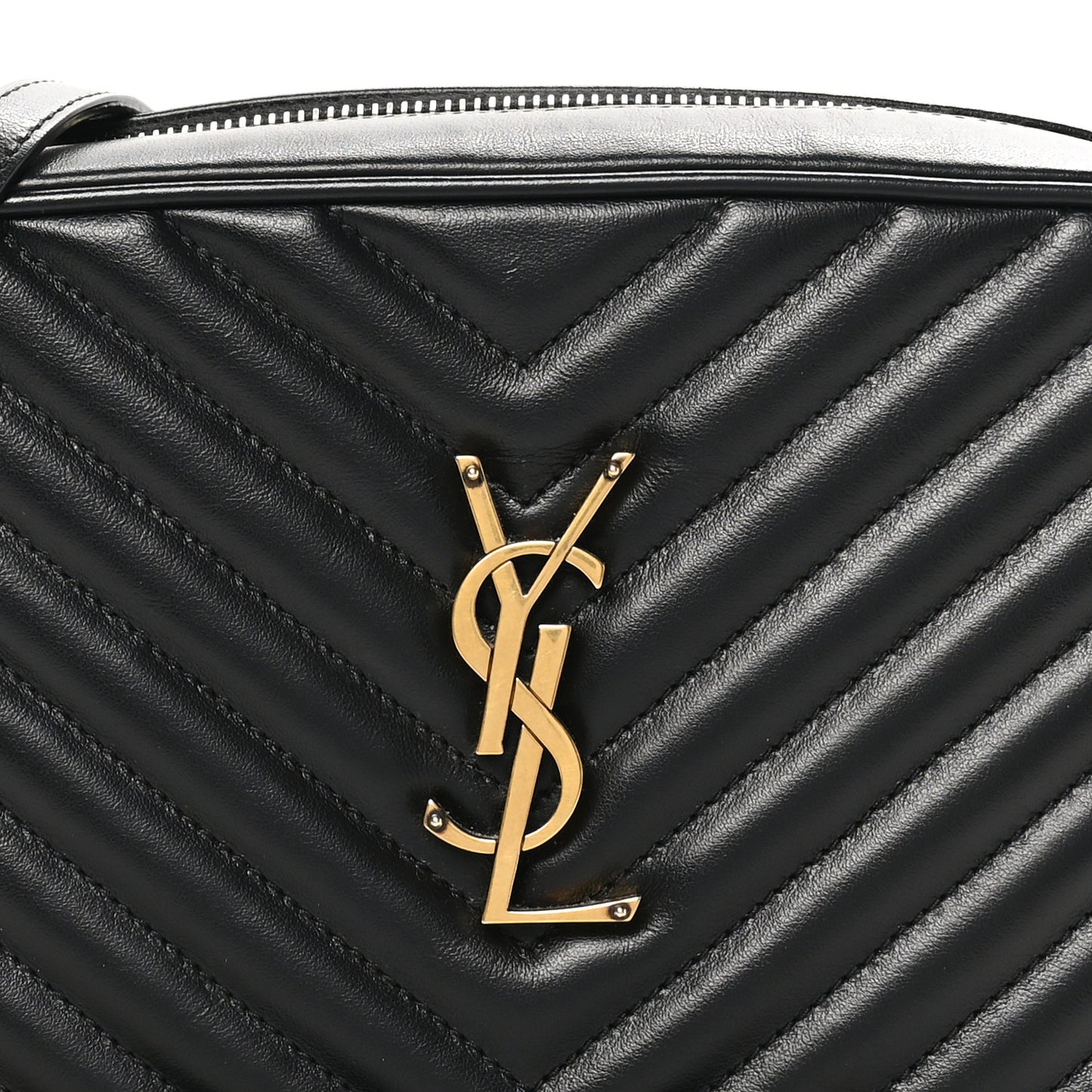 Calfskin Matelasse Monogram Lou Camera Bag Black