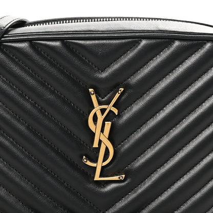 Saint Laurent Calfskin Matelasse Monogram Lou Camera Bag Black 8 of 11