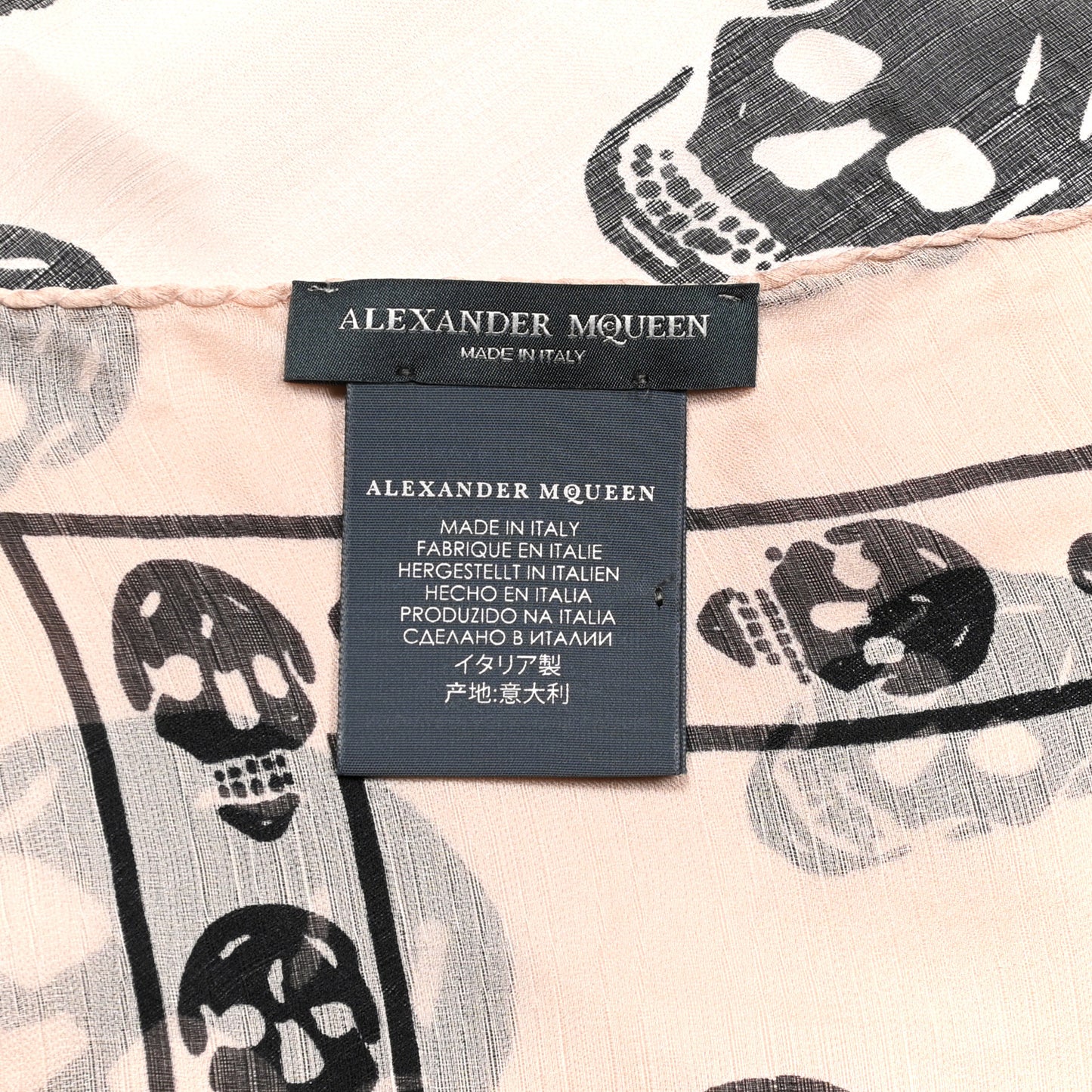 Silk Chiffon Skull Scarf Pink