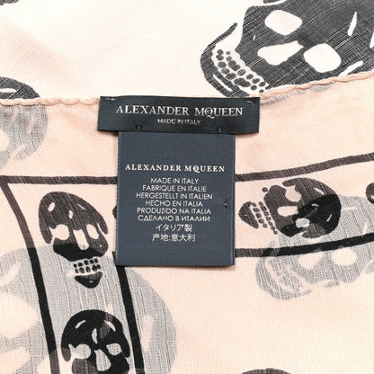 Alexander McQueen Silk Chiffon Skull Scarf Pink 3 of 4