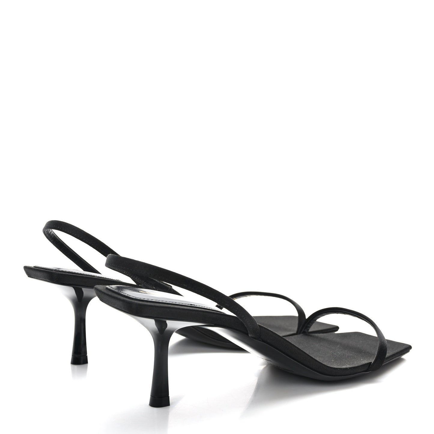 Satin Slingback Jaspe 55 Sandals 40 Black
