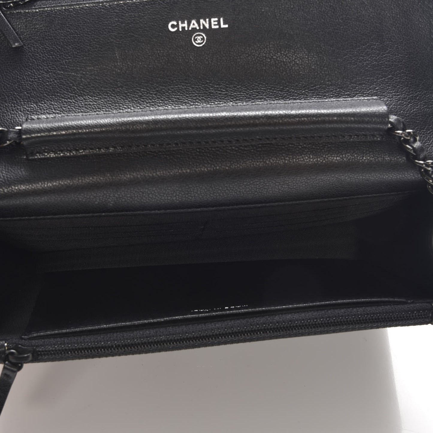 Sheepskin Chevron Reissue Wallet On Chain WOC So Black