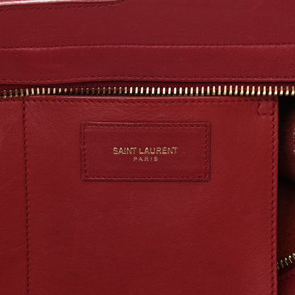 Saint Laurent Smooth Calfskin Medium Y Ligne Cabas Red 6 of 11