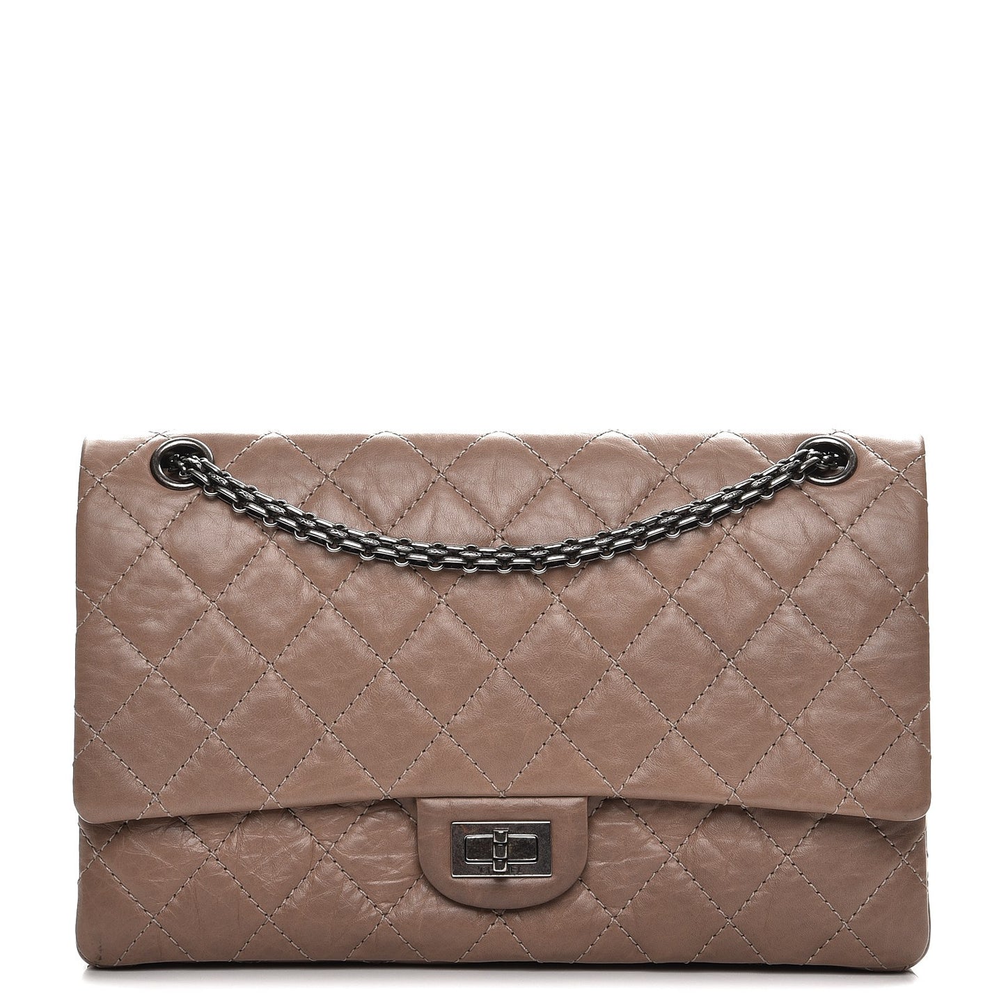 Aged Calfskin Quilted 2.55 Reissue 226 Flap Light Brown