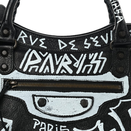Balenciaga Agneau Arena Graffiti All Over Classic Hardware City Black White 8 of 10