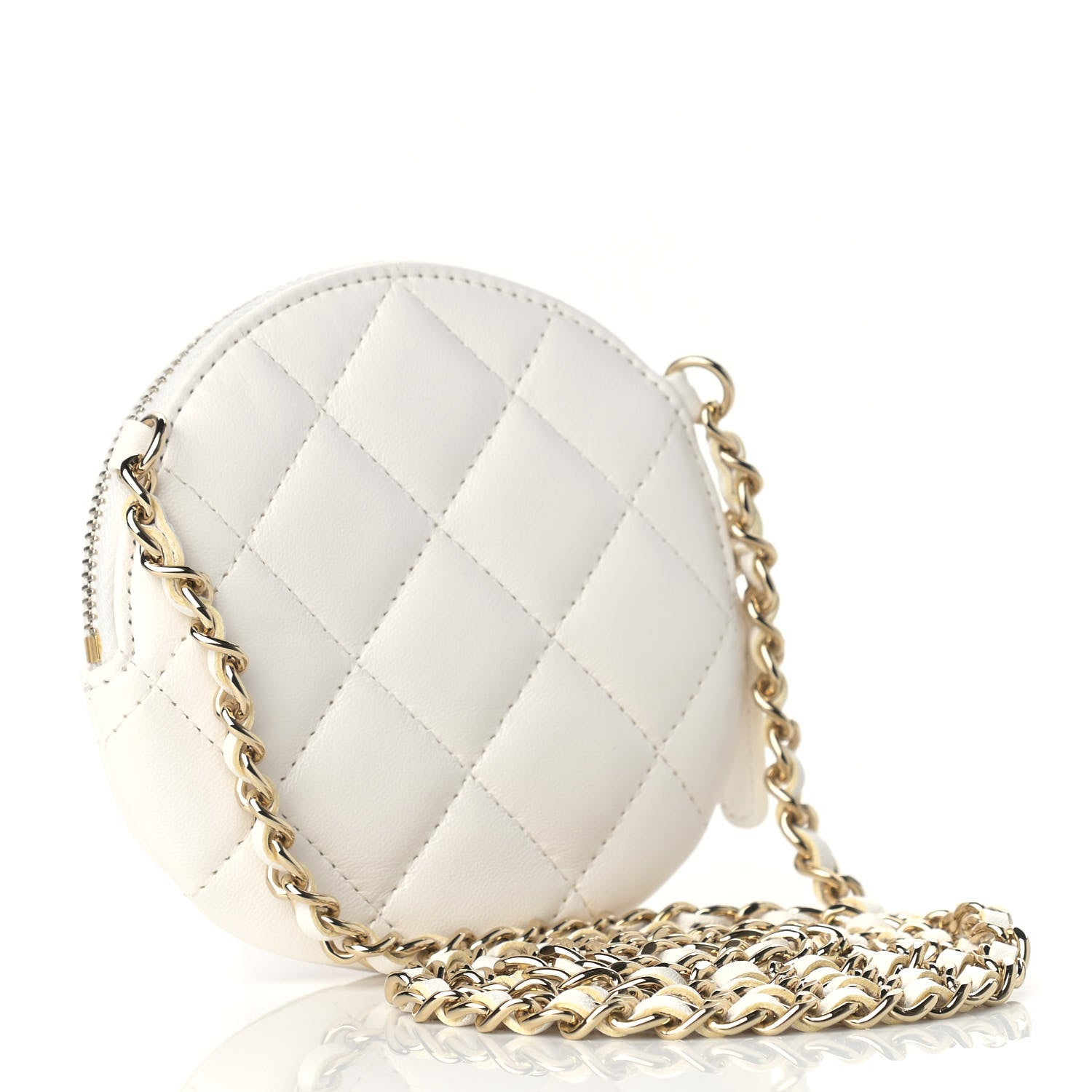 Chanel Lambskin Mini Camellia Bouquet Clutch With Chain White 3 of 9