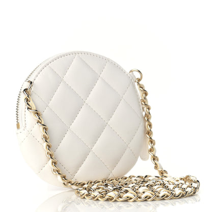 Chanel Lambskin Mini Camellia Bouquet Clutch With Chain White 3 of 9