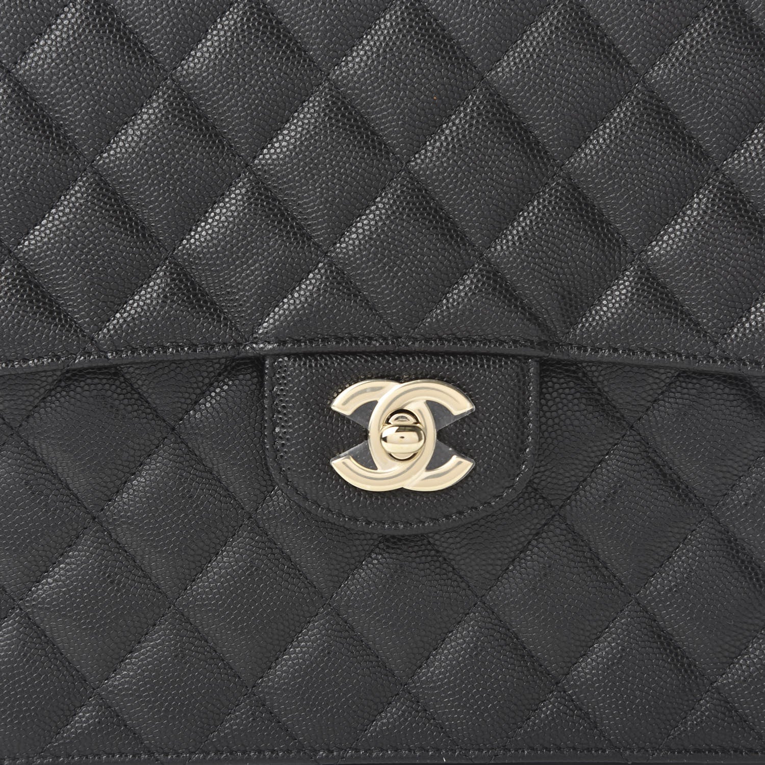 Chanel Caviar Quilted Square Flap Clutch Black 10 of 11