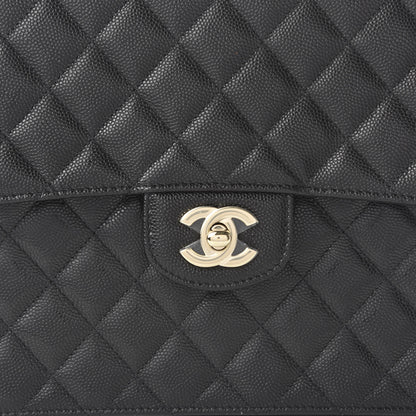 Chanel Caviar Quilted Square Flap Clutch Black 10 of 11