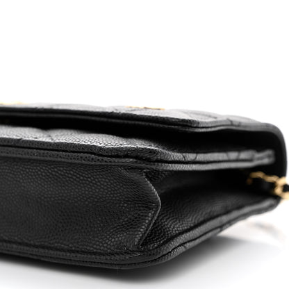 Chanel Caviar Quilted Enamel Coco Casino Wallet On Chain WOC Black 11 of 13