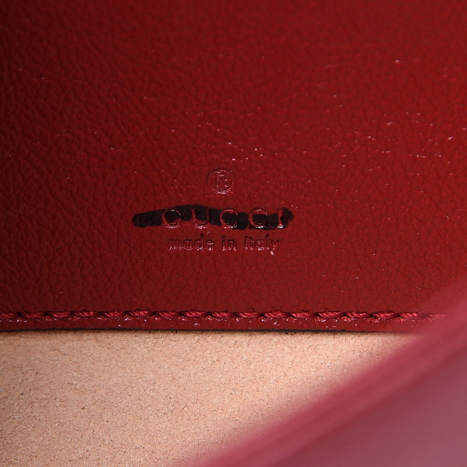 Gucci Textured Calfskin Web Mini Rajah Slim Flap Shoulder Bag Romantic Cherry 6 of 10