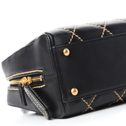 Chanel Calfskin Contrast Stitch Surpique Bowler Black 7 of 11