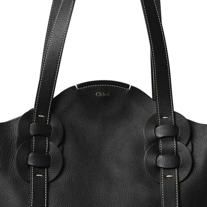 Chloe Small Grain Smooth Calfskin Medium Darryl Tote Black 8 of 10