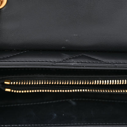 Saint Laurent Calfskin Y Quilted Monogram Small Loulou Chain Satchel Black 10 of 13