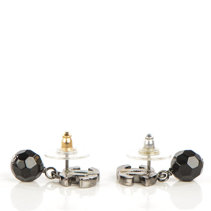 Chanel CC Bead Drop Earrings Black 4 of 6