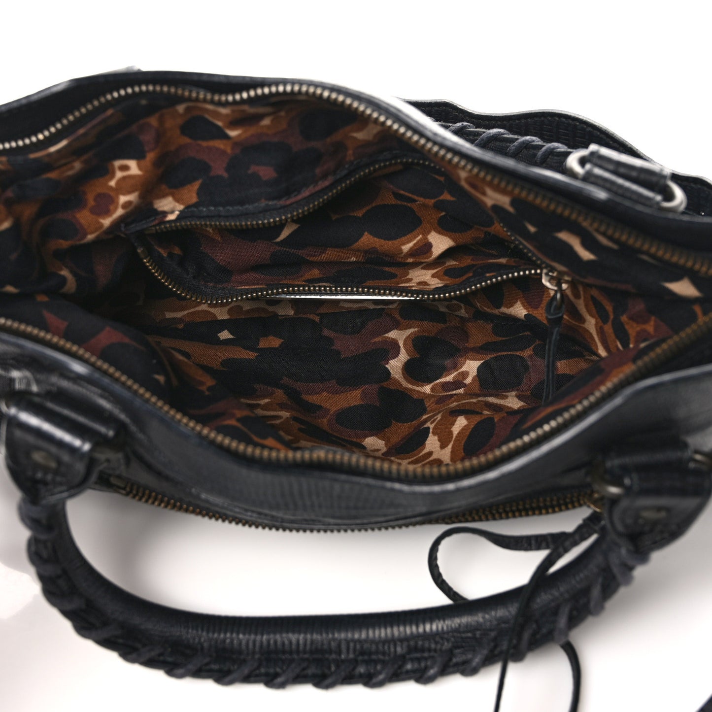 Calfskin Lizard Embossed Classic Hardware First Black