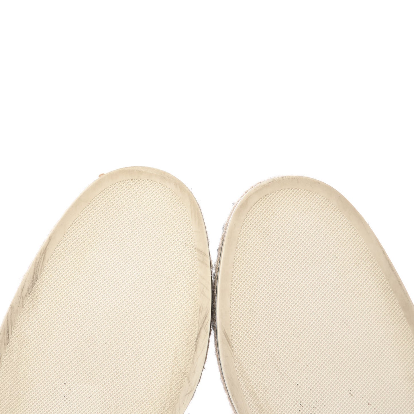 Cotton Lace Up Espadrilles 41.5 Light Beige