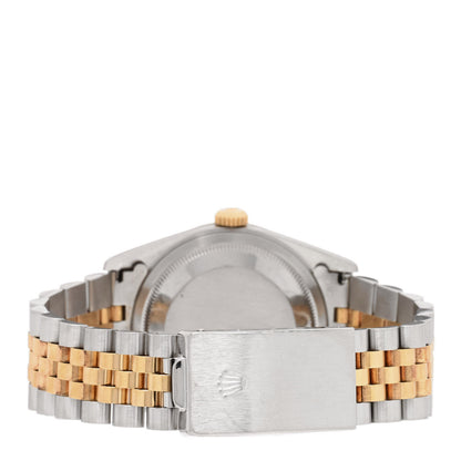 Rolex Stainless Steel 18K Yellow Gold Diamond 36mm Oyster Perpetual Datejust Watch Champagne Jubilee 16233 3 of 4