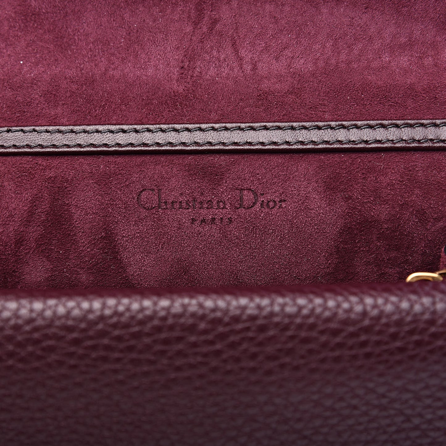 Grained Calfskin D-Bee Crossbody Burgundy