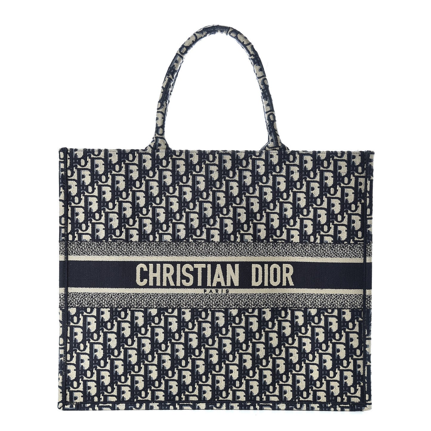 Oblique Book Tote Blue Multicolor