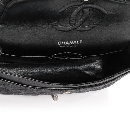 Chanel Crackled Calfskin Medium Double Flap Black 6 of 9