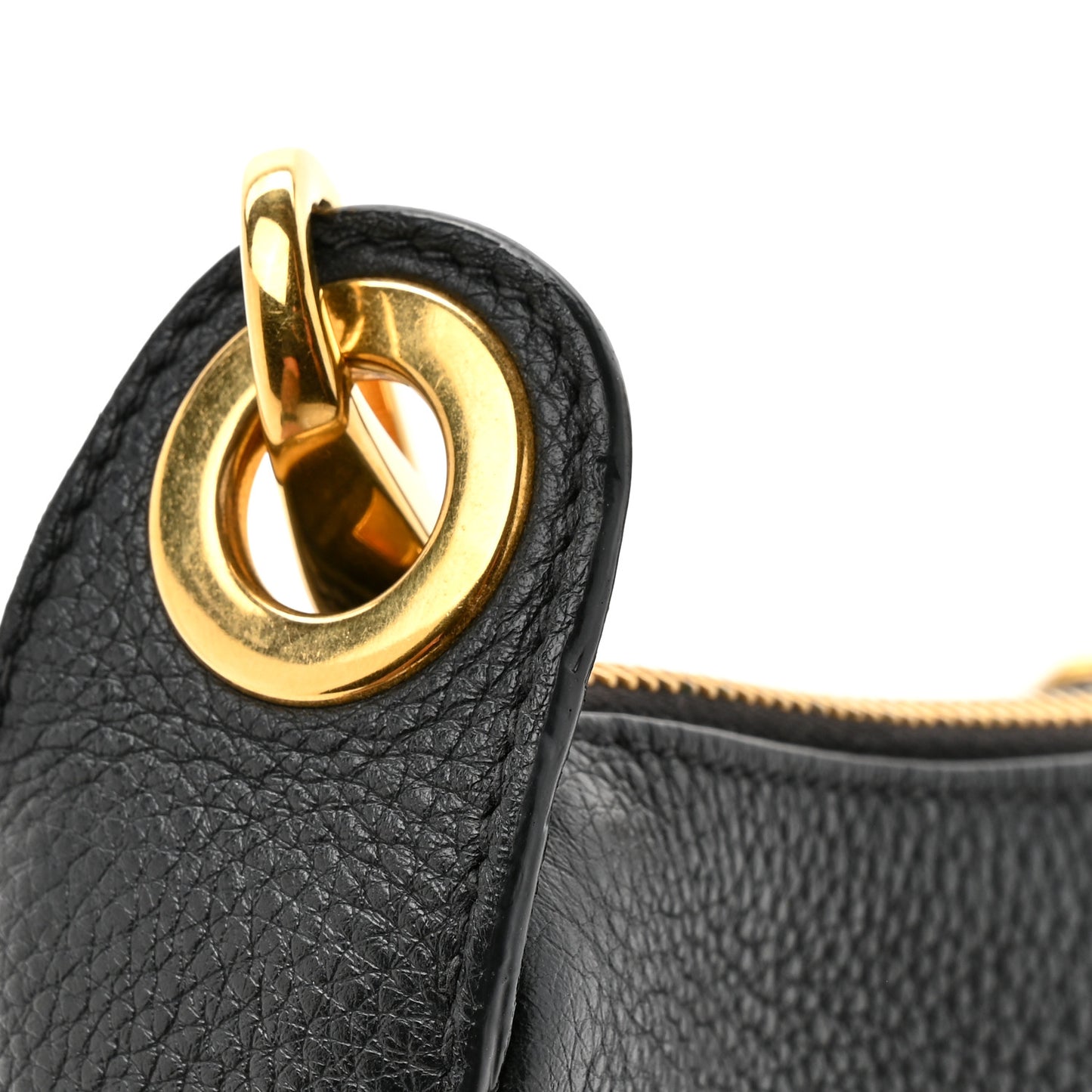 Vitello Phenix Zippered Messenger Hobo Black