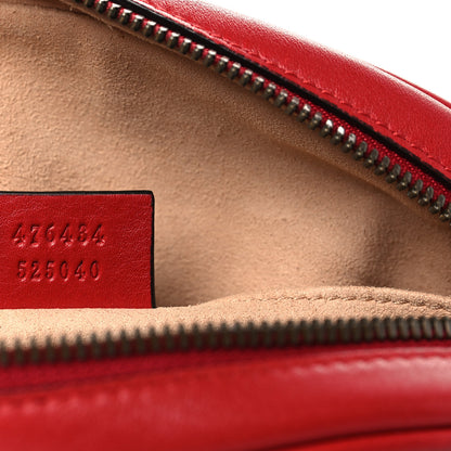 Gucci Calfskin Matelasse GG Marmont Belt Bag 95 38 Hibiscus Red 7 of 10