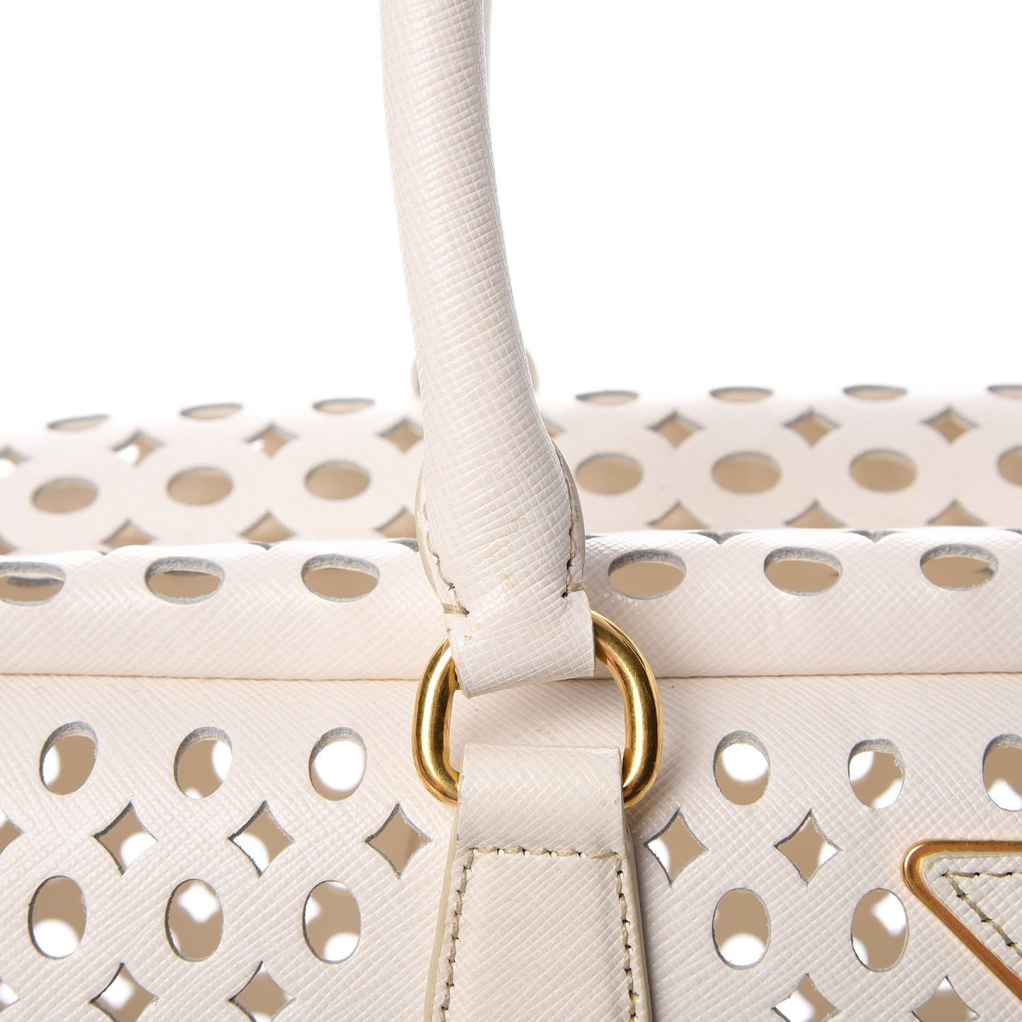 Saffiano Perforated Zip Around Tote Talco