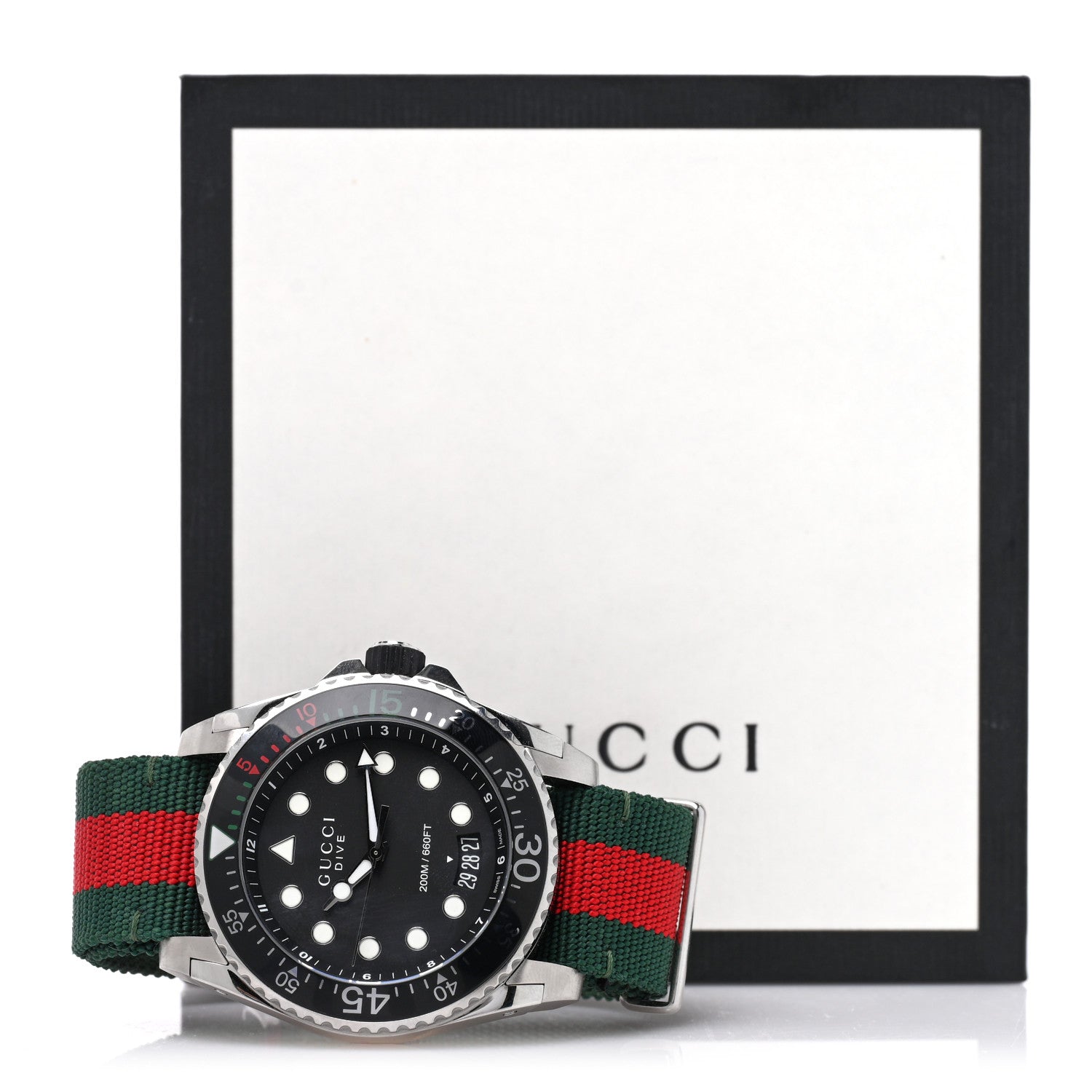 Gucci Stainless Steel Nylon 45mm Dive Quartz Watch Black 5 of 5