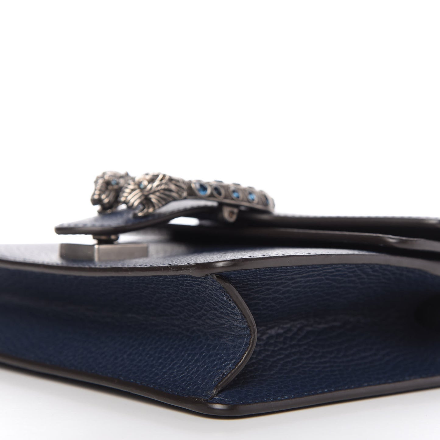 Dollar Calfskin Crystal Mini Dionysus Shoulder Bag Blue Agata Montana Sapphire